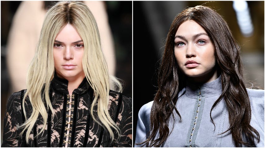 Kendall Jenner And Gigi Hadid Swap Hair Colour At Balmain(00)